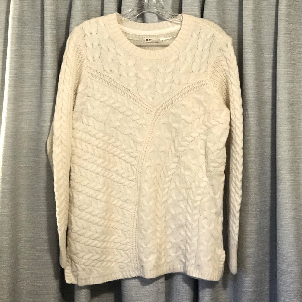 Ruff Hewn cable knit wool blend sweater size P/L